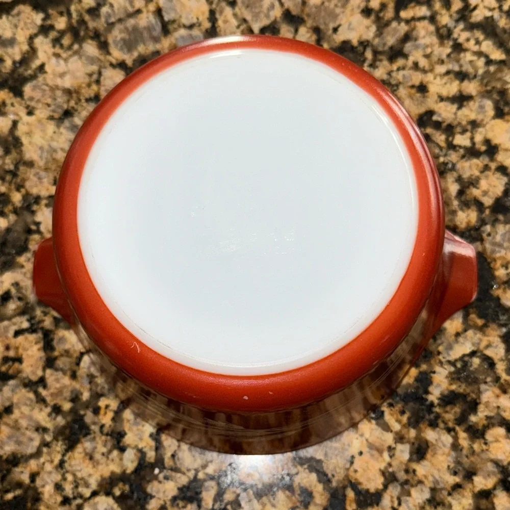 70s Vintage Small Pyrex Autumn Harvest Wheat Bakeware Casserole Bowl Lid 473-B